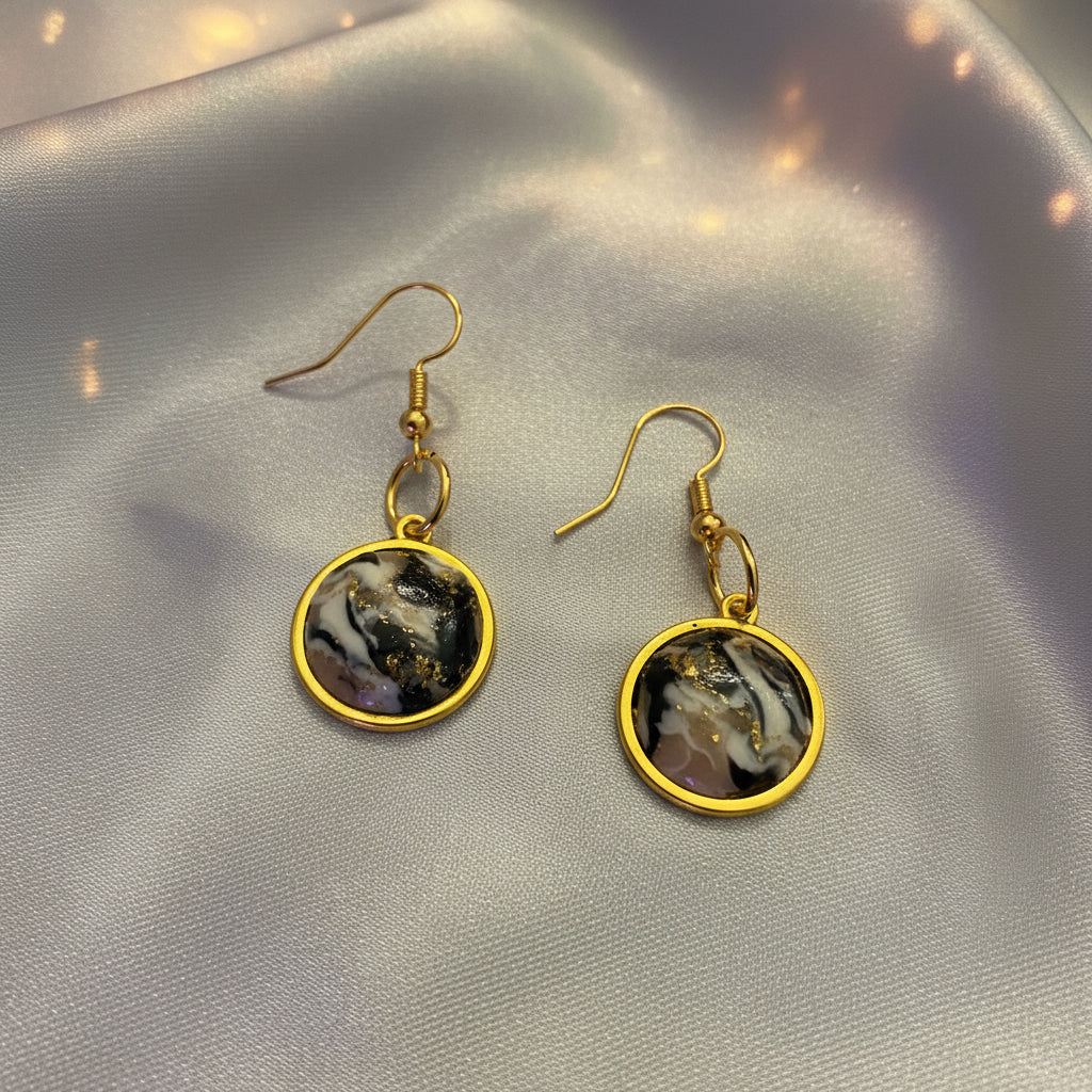 Galaxy Swirl Dome Earrings