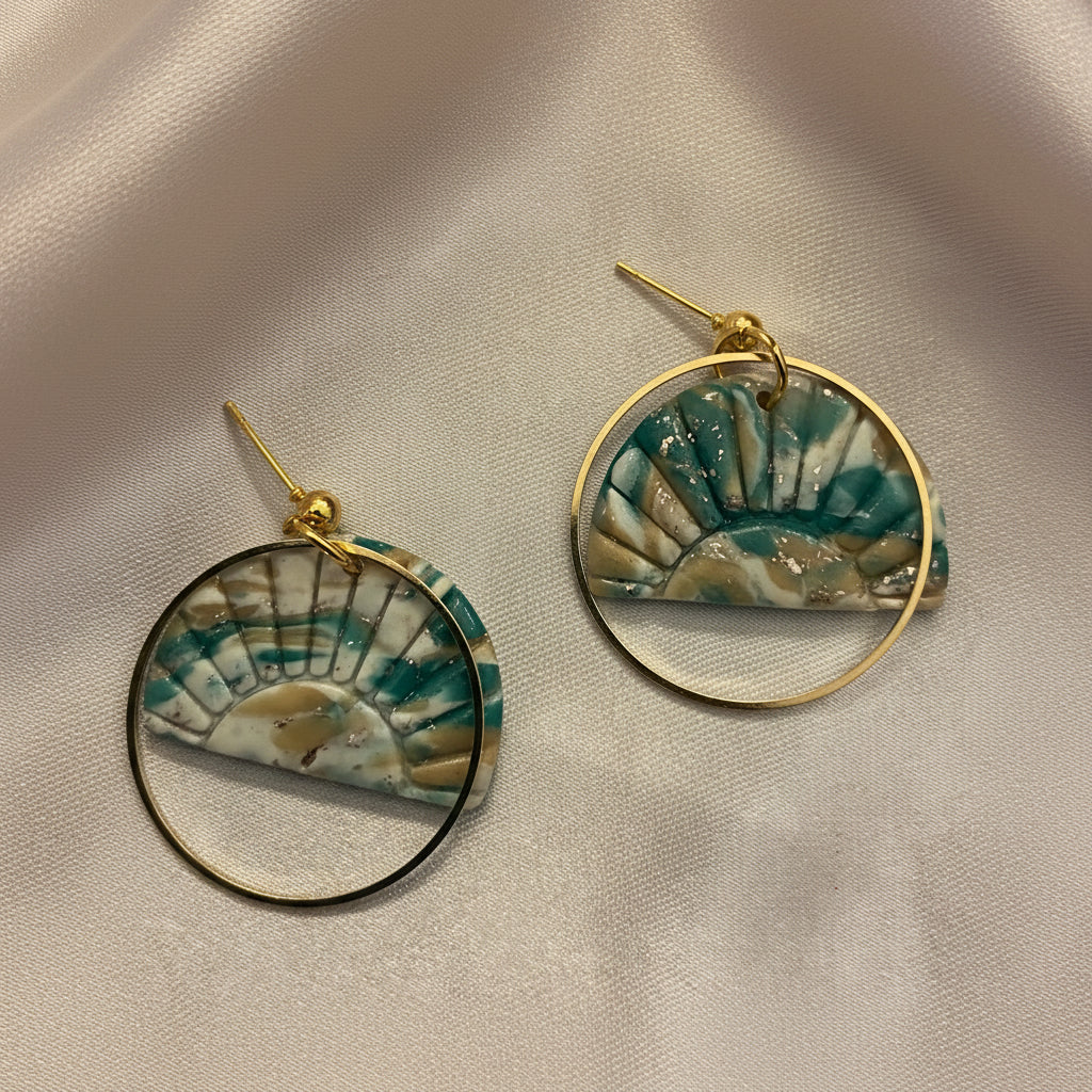 Sunrise Hoop Dangle Earrings