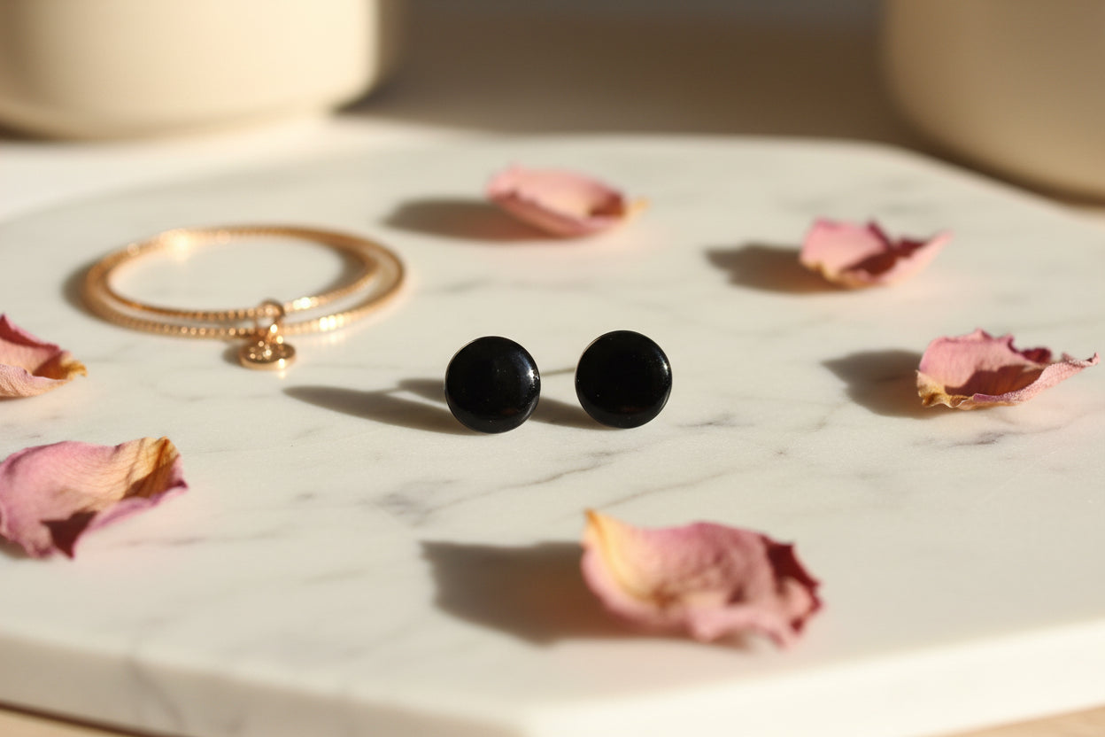 Midnight Gloss Studlette Earrings