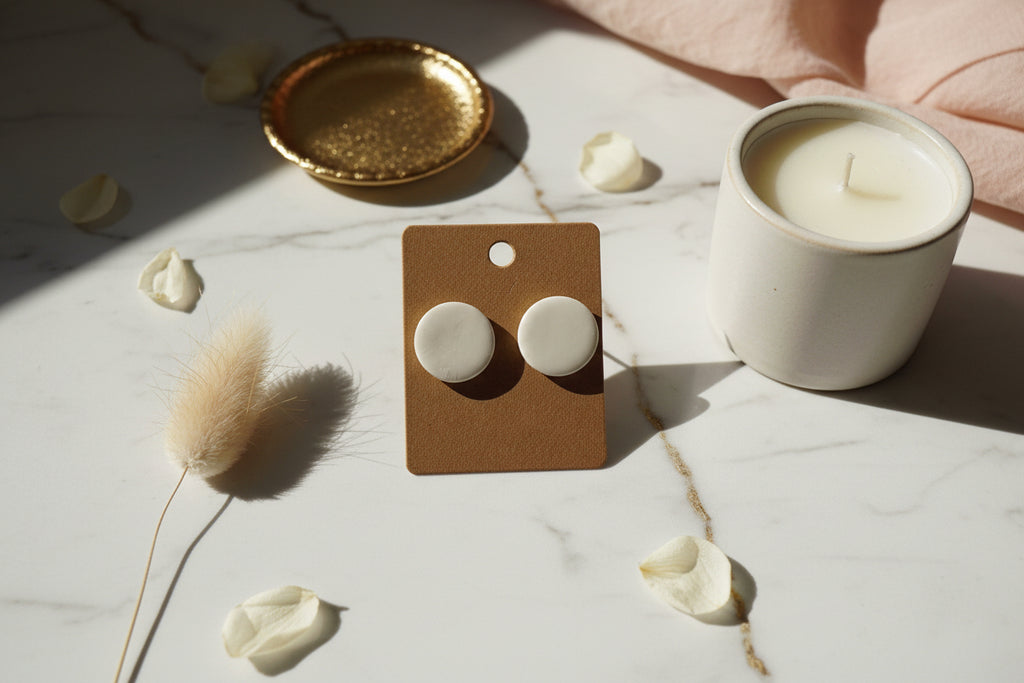 Dreamy Cloud Glossy Stud Earrings