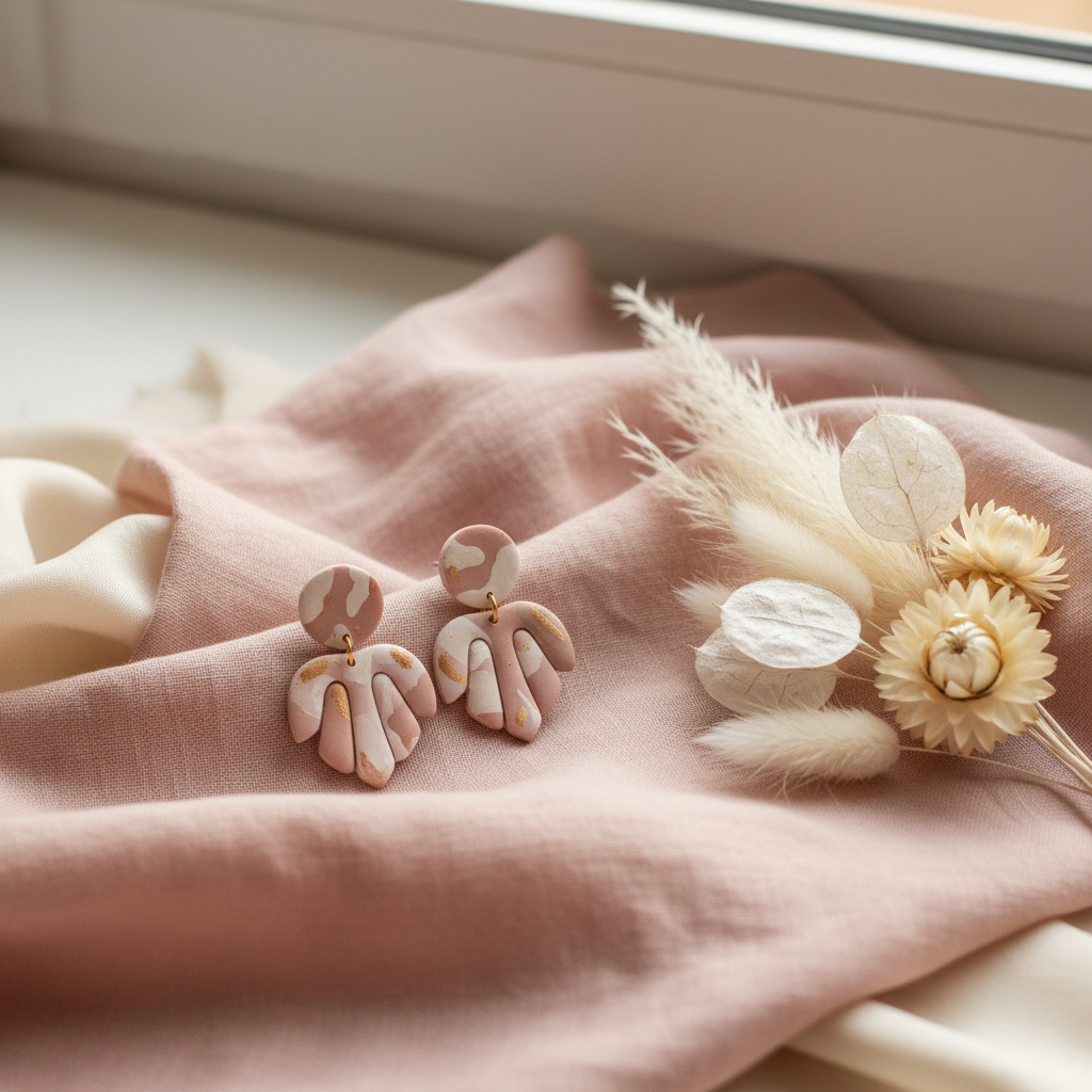 Complementary Clay Earrings Lifestyle Image