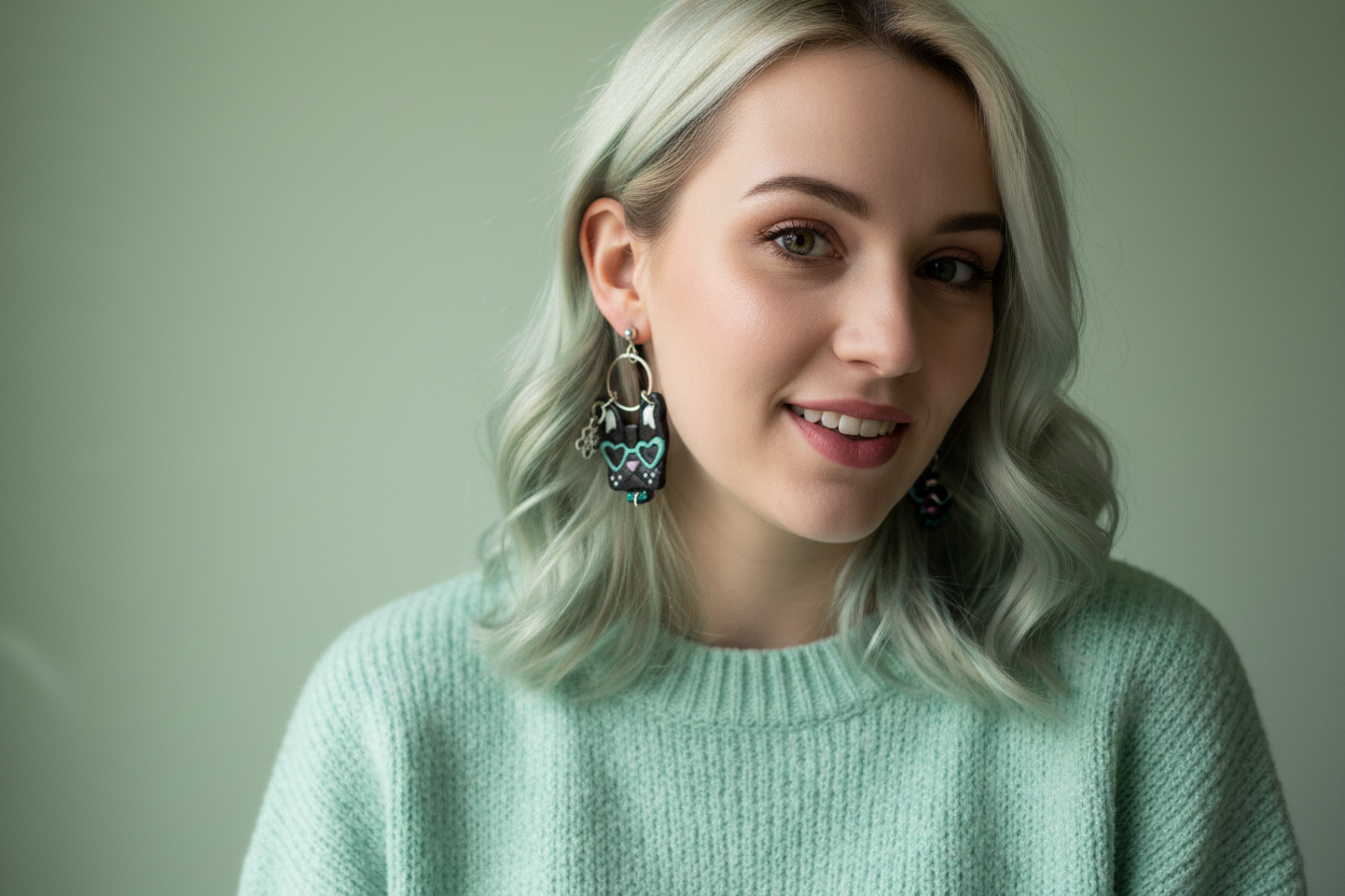 Frenchie Earrings - Lifestyle