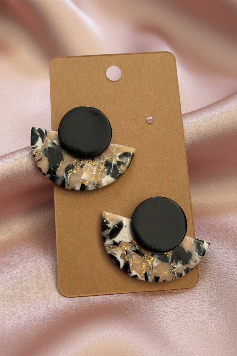 Midnight Luxe Marble Dangles