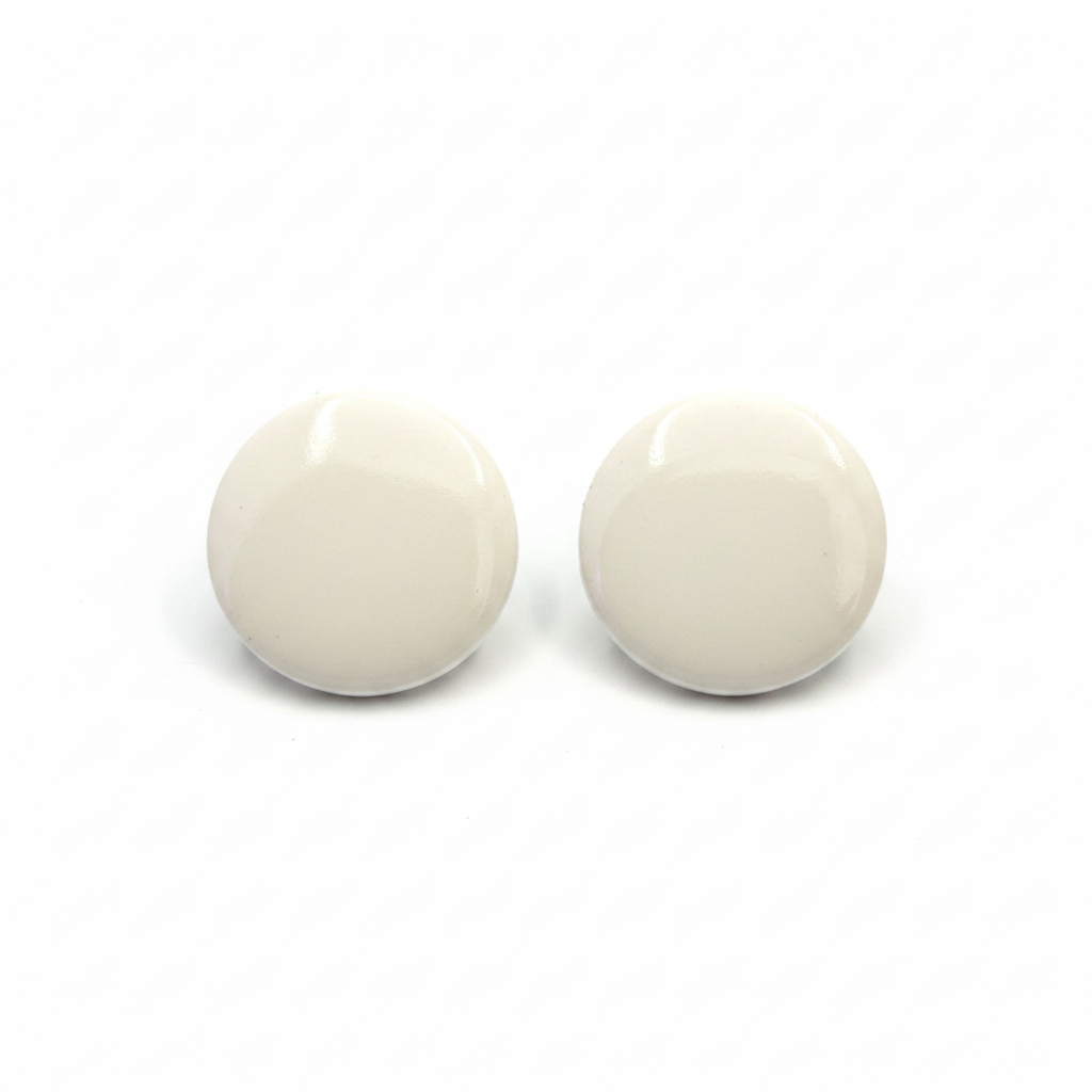 Dreamy Cloud Glossy Stud Earrings on white background