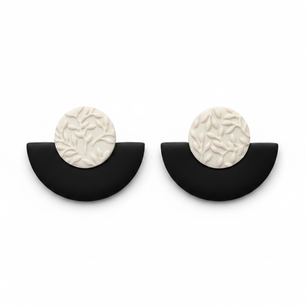 Midnight Bloom Stud Earrings on a clean white background