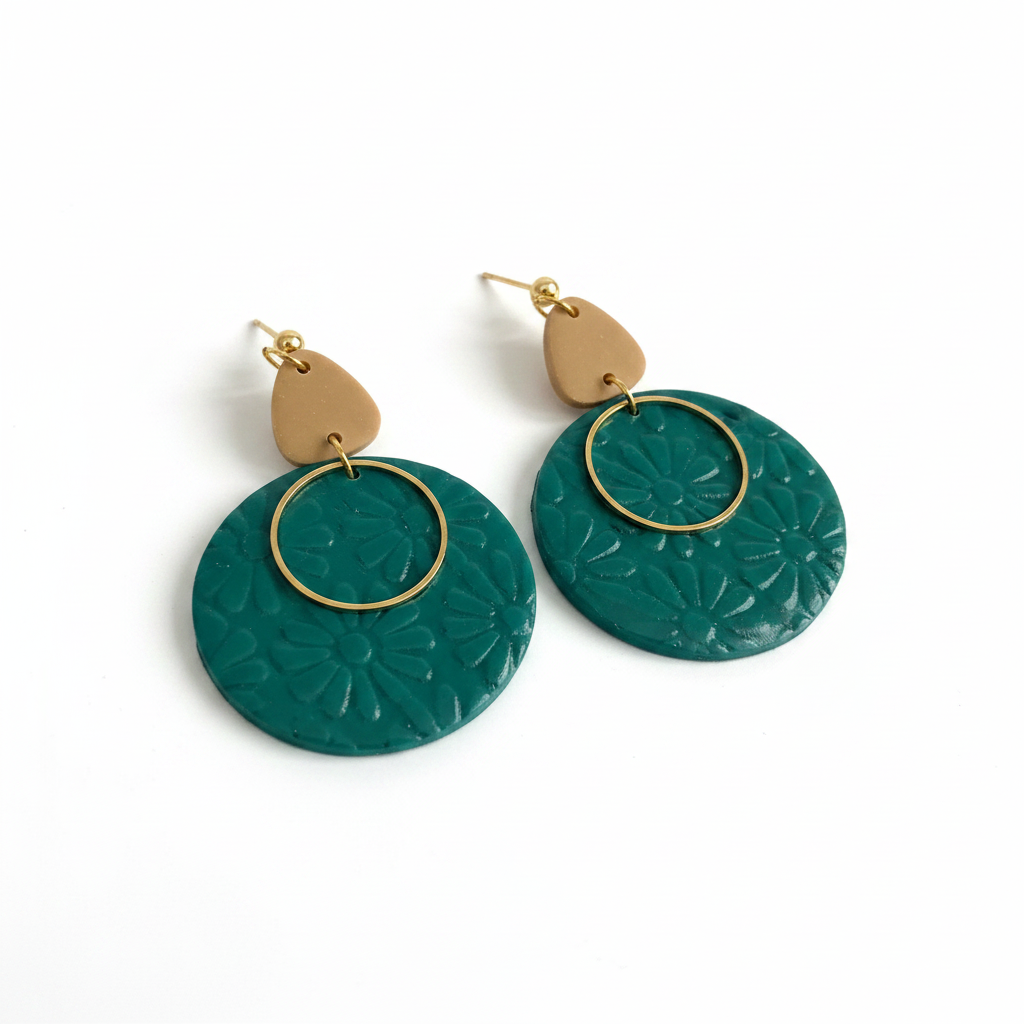 Jade Garden Dangle Earrings – White Background