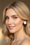 Midnight Bloom Stud Earrings - blonde woman lifestyle