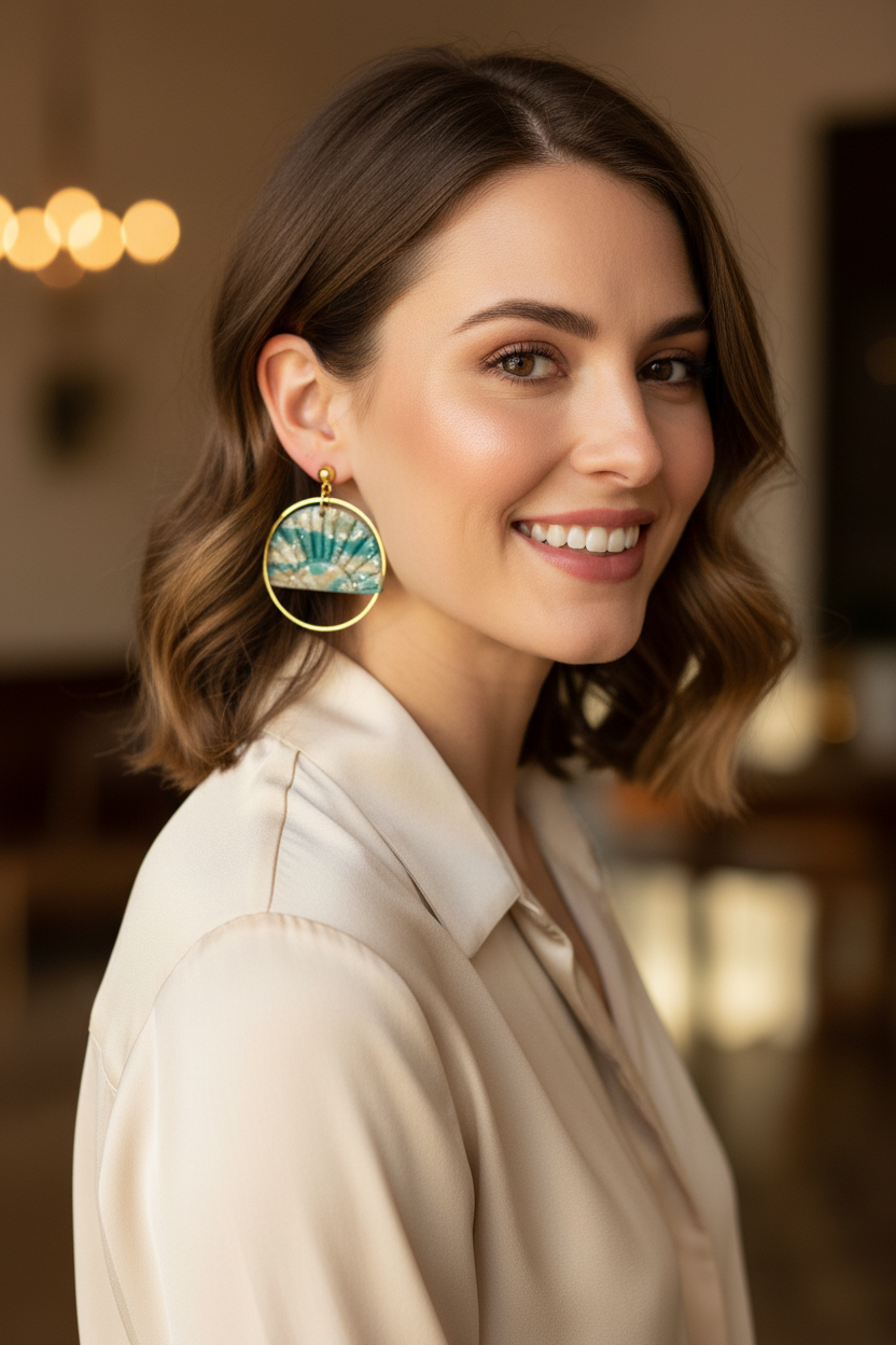 Sunrise Hoop Dangle Earrings – Lifestyle v2