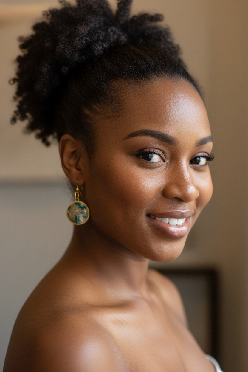 Teal Tide Marble Dangle Earrings - lifestyle regenerated